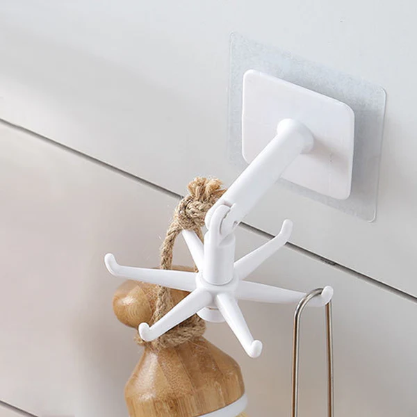 1piss Universal 360 Degrees Rotating Hook Kitchen Rack Holder